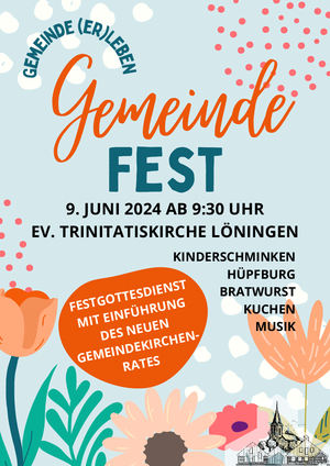 Plakat Gemeindefest am 9. Juni