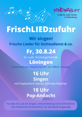 Plakat Frischliedzufuhr