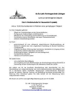 Stellenausschreibung